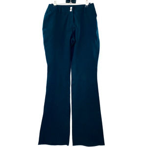 Escada Solid Black Bootcut Wide Flare Leg Twill Pant Size 34 XS